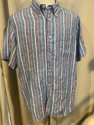 Brooks Brothers 1818 Men’s 100% Linen Xl Shirt Regent Fit Short Sleeve  - Image 1 of 4