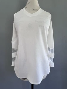 Stylish White Cold Shoulder Blouse, Size M - Picture 1 of 8