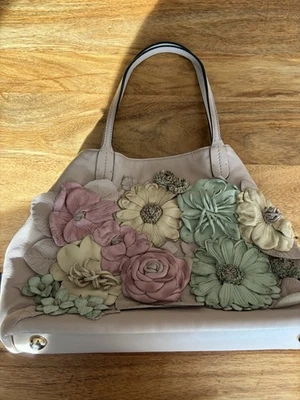 Valentino Garavani Floral Embellished Beige Tote Bag Primavera - Image 1 of 4