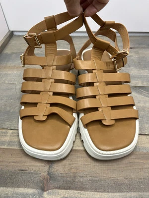 Torrid Gladiator Sandals Women's 10.5 WW Brown Strappy Chunky Comfort - Image 1 of 4