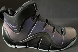 Nike Air Zoom Lebron 4 Eggplant Sneaker Basketball Shoe Men Sz 8.5 FN6251-001 - Picture 1 of 6