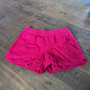 Maurices Women's Medium Red Linen Blend Shorts Elastic Waist 4" - Picture 1 of 10