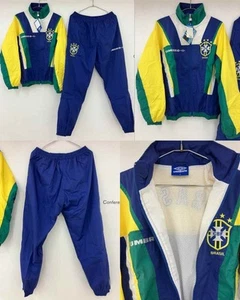 1994 Brazil National Team Windbreaker Set S w/ Tags Vintage Official mint - Picture 1 of 16