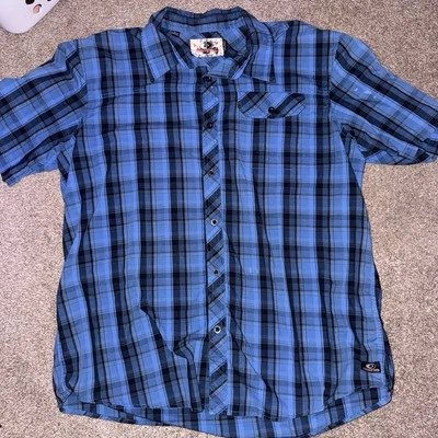 Mossy Oak Flannel Shirt XL For Men,Plaid blue Gradient Mens Flannel Shirts - Image 1 of 4