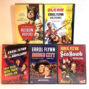 5 ERROL FLYNN FILME (DVD) Action Abenteuer Romanze Swashbuckler Western - Bild 1 von 17