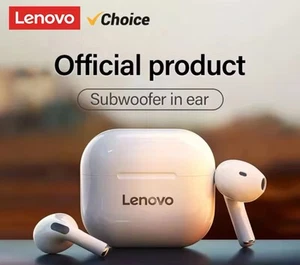 Lenovo Auricolari Bluetooth Wireless Touch Control Senza Fili. Nero - Zdjęcie 1 z 5