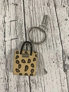 Chico’s Metal Purse Shaped Keychain Leopard Cheetah Print - Picture 1 of 1