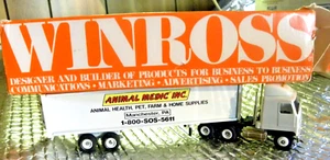ANIMAL MEDIC INC MANCHESTER PA. TRACTOR & TRAILER 1991 WINROSS Die-cast  Semi - Picture 1 of 5