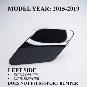 Cubierta de arandela de faros para BMW X6 F16 SE lado izquierdo 2015-2019 negro azabache 668 - Imagen 1 de 12