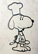 Chef Snoopy 12 1/2" Tall x 7 1/4" wide   Satin Black Painted Finish