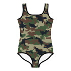 Kids Camo Camouflage Swimsuit #1 - Baby Girl Teens Bathing Suit Army Green Brown