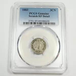 1883 PCGS XF Detail - Three Cent Nickel - 3c US Coin #50117A - Picture 1 of 2