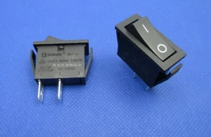 5 Stück SOKEN RK1-11 16A 125/250VAC Wippschalter 2pins - Bild 1 von 2