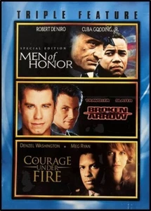 Men of Honor + Broken Arrow + Courage Under Fire (Triple Feature) BRAND-NEW DVDs - Foto 1 di 1