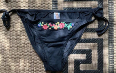 NEU: BIKINI-SLIP HOSE EINZELN! ZAUBERHAFT BLUMEN BESTICKT 36 SUNSEEKER *25968321 - Bild 1 von 4