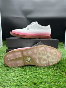 G/Fore Tuxedo Gallivanter Golf Shoes White/Pink Size 9.5 New With Box - Picture 1 of 6