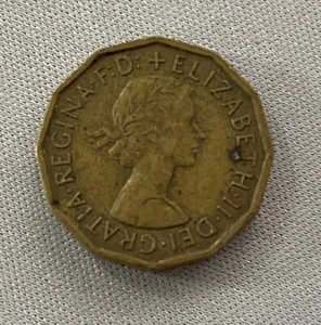 1961 Großbritannien Großbritannien 3 Pence Thruppence Thrupenny Queen Elizabeth II Münze (61c) - Bild 1 von 2