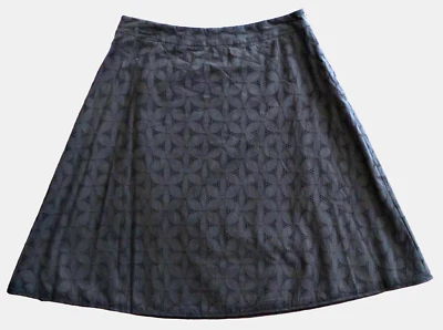 Y2K Vtg 90s Context Lord & Taylor Women Black Eyelet Lace Skirt Sz 10 10P - Image 1 of 4