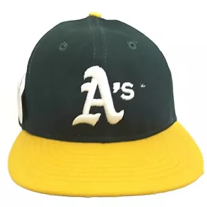 Cappello aderente vintage romano pro Oakland Athletics taglia 7 1/8 anni '80 - Foto 1 di 8