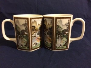 2er Set Tee-/Kaffeetassen Achteckform Pfeil INTL, Japan - Bild 1 von 4