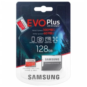 Samsung Micro SD Card 128GB Evo Plus microSDXC Class10 Camera Memory 4K U3 100MB - Picture 1 of 3