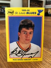 1989-90 KODAK KMOX ST. LOUIS BLUES ROD BRINDAMOUR SIGNED AUTOGRAPHED CARD A