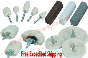 Cotton Wheel Buffer Aluminum Buffing Polisher Assorted Set - Picture 1 of 2
