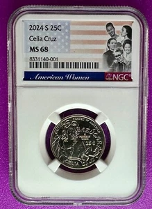2024 S 25c Celia Cruz American Women Quarter NGC MS68 (001) - Picture 1 of 2