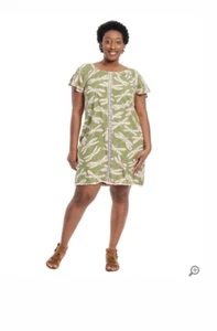 Vestido ModCloth Libélula Cambio Verde Midi Manga Acampanada Talla M - Imagen 1 de 14