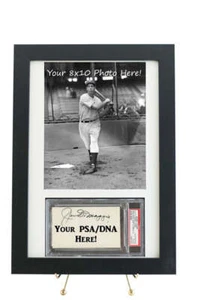 Framed Display for a PSA/DNA Slabbed 3 x 5 Autograph with an 8 x 10 Vertical Pho - Picture 1 of 4