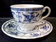 JOHNSON BROTHERS INDIES BLUE AND WHITE TEA DUO CUP AND SAUCER  EXCELLENT