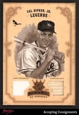 2004 Diamond Kings Legends Cal Ripken Jr Game Used Jersey-Bat 02/50 ORIOLES