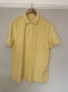 Mens Marks And Spencer Yellow Polo Top Size Large - Picture 1 of 6