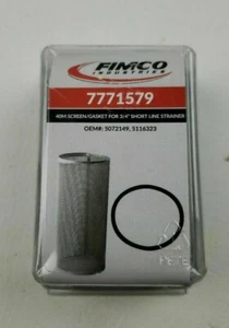 NUEVA PANTALLA Y JUNTA FIMCO Industries #7771579 40M para mancha de línea corta de 3/4 - Imagen 1 de 2