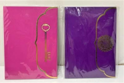 2 Writing Journals 80 Sheets Lined Paper 5" x 7" Hot Pink & Purple - Image 1 of 4