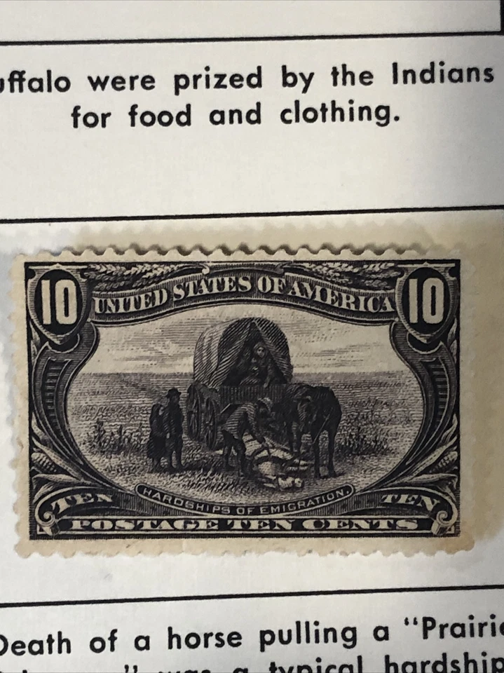 Scott # 290 1898 10 Cent "Hardships of Emigration" U.S. Postage Stamp - Image 1 of 1