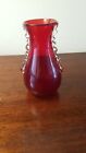 Vintage 1950's " Whitefriars " Ruby Red Flanged Vase.no.9420