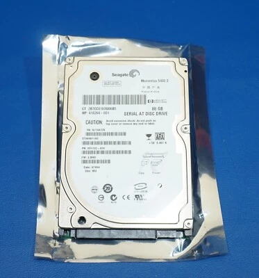 Seagate ST980811AS Momentus 5400.3 80gb 2.5" laptop hard drive sata HP - Image 1 of 4