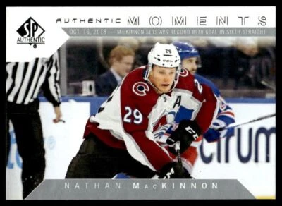 2018-19 SP AUTHENTIC MOMENTS Nathan MacKinnon Colorado Avalanche #112 - Image 1 of 2