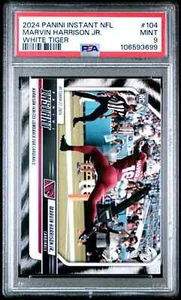 2024 PANINI INSTANT NFL 104 MARVIN HARRISON JR. WHITE TIGER /5 PSA 9 - Picture 1 of 2