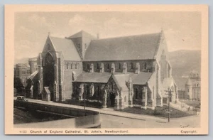 Postal Iglesia de Terranova de San Juan Inglaterra Catedral Coche Antiguo Ayre Sons J8 - Imagen 1 de 2