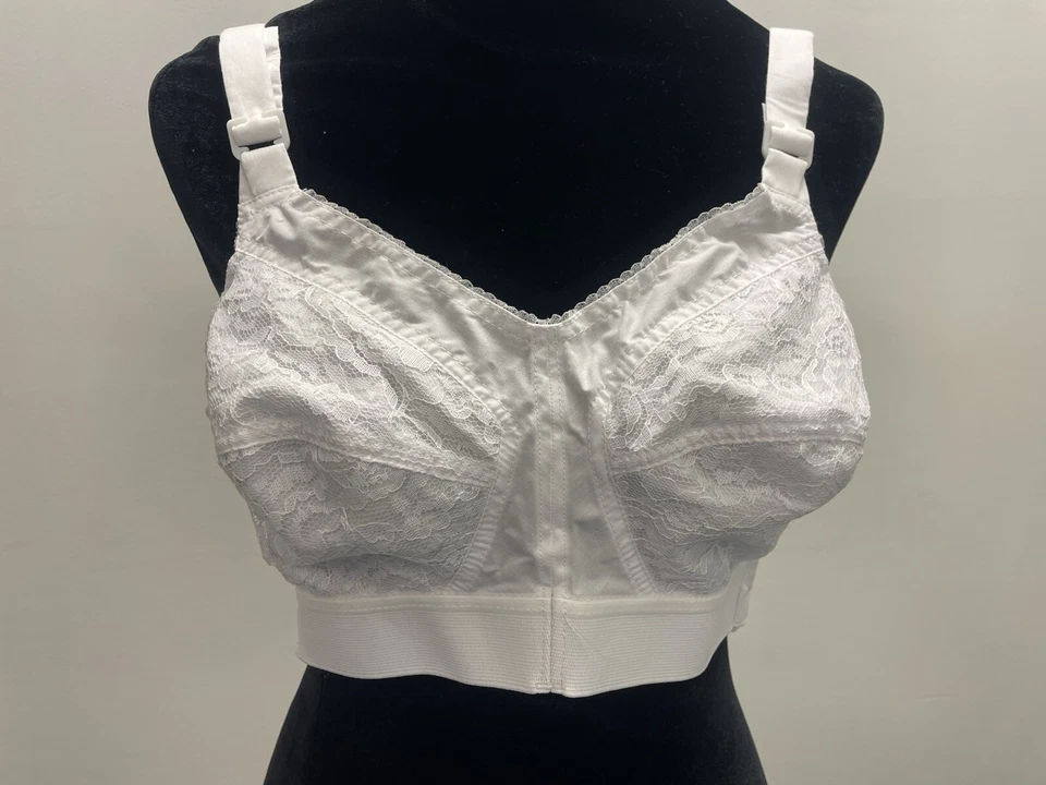 Sujetador cruzado vintage UNDERSCORE encaje y algodón copa suave talla 34 D 34D Foto 1 de 4