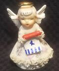 Lefton 1950s Patriotic July Spaghetti Angel w Scroll ~ Pigtails