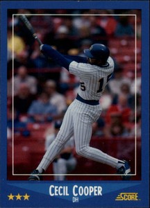 1988 Score Glossy #169 Cecil Cooper /5000