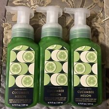 3 x Bath and & Body Works CUCUMBER MELON Gentle Foaming Hand Soap NEW!