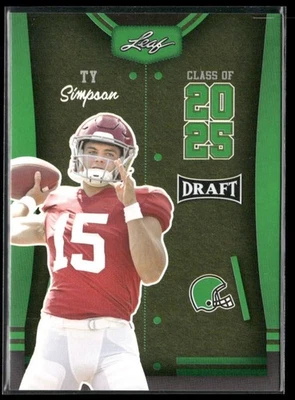 2023 Leaf Draft - Class of 2025 Ty Simpson #85 Green (RC) - Image 1 of 2