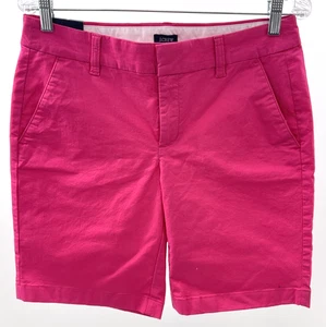 J.CREW FACTORY Frankie Bermuda Chino rosa Damenshorts 9 Zoll neu mit Etikett Größe 6 AL569 - Bild 1 von 9