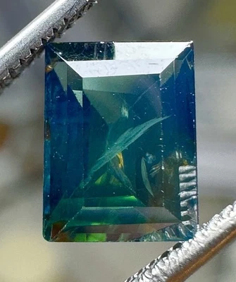 $300 1.15ct Antiguo Corte Esmeralda Natural 🌍 Zafiro Azul 💎 6.7mm X 5mm Foto 1 de 4