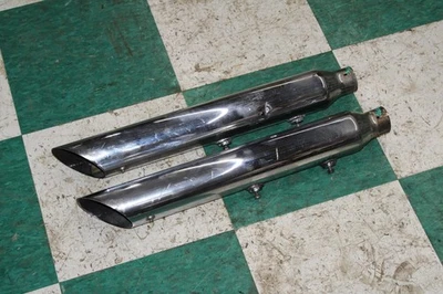 *NOTE* 08-17 Heritage Softail Classic FLCSTC Chrome Muffler Pair OE WTY OE WTY Foto 1 de 4
