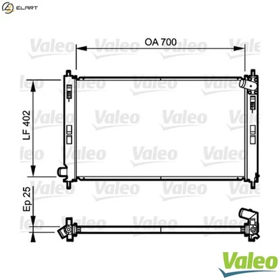 RADIATOR ENGINE COOLING 735200 FOR MITSUBISHI OUTLANDER/SPORT/II/SUV ASX RVR - Image 1 of 4